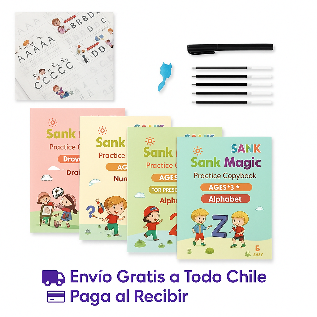 Set cuadernos magic caligrafia montessori + Envio gratis 📦✅