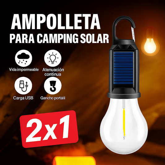 Ampolleta Solar De Camping 2x1 + Envio Gratis 💡✅