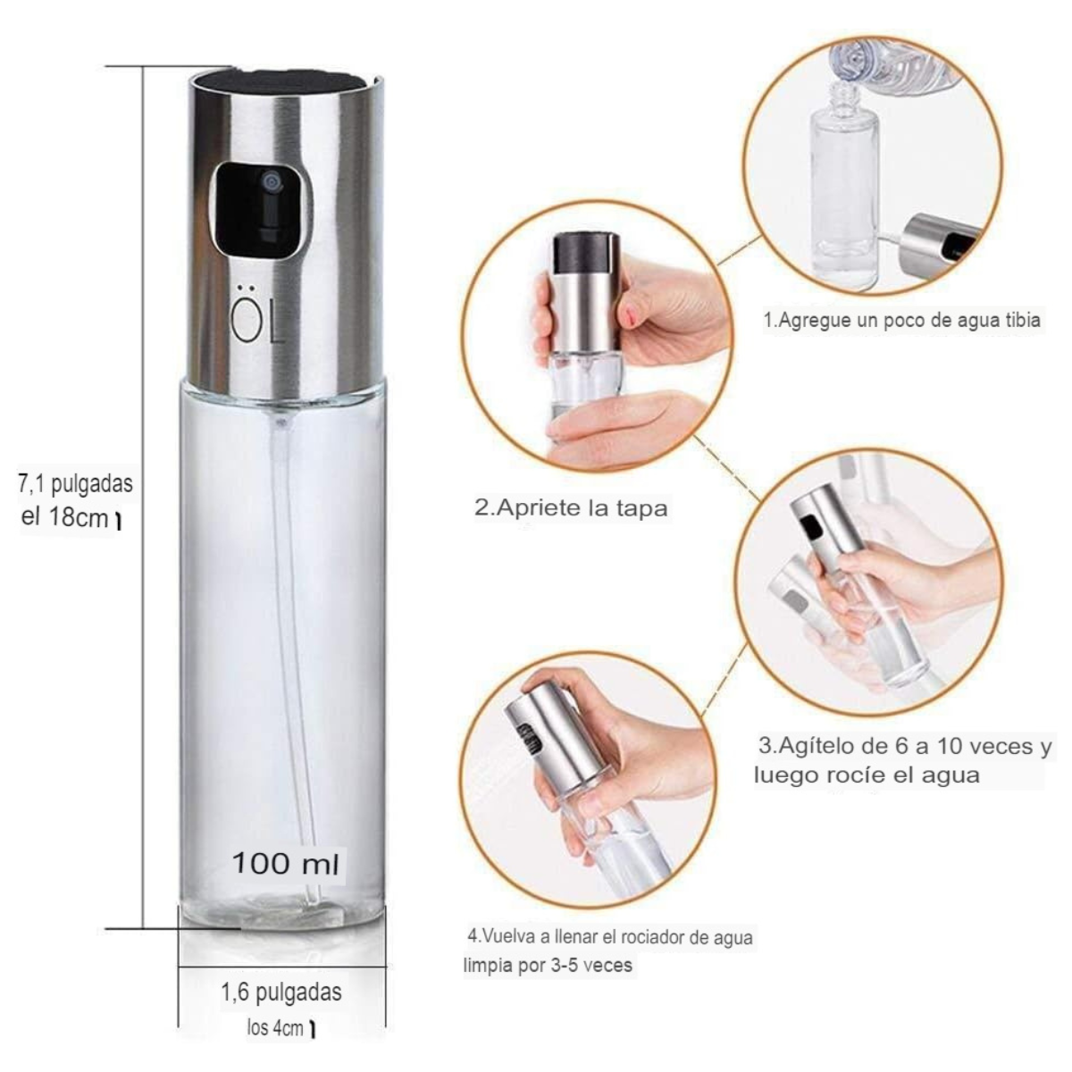 Dispensador de Aceite de Oliva y Vinagre 100ml ✅