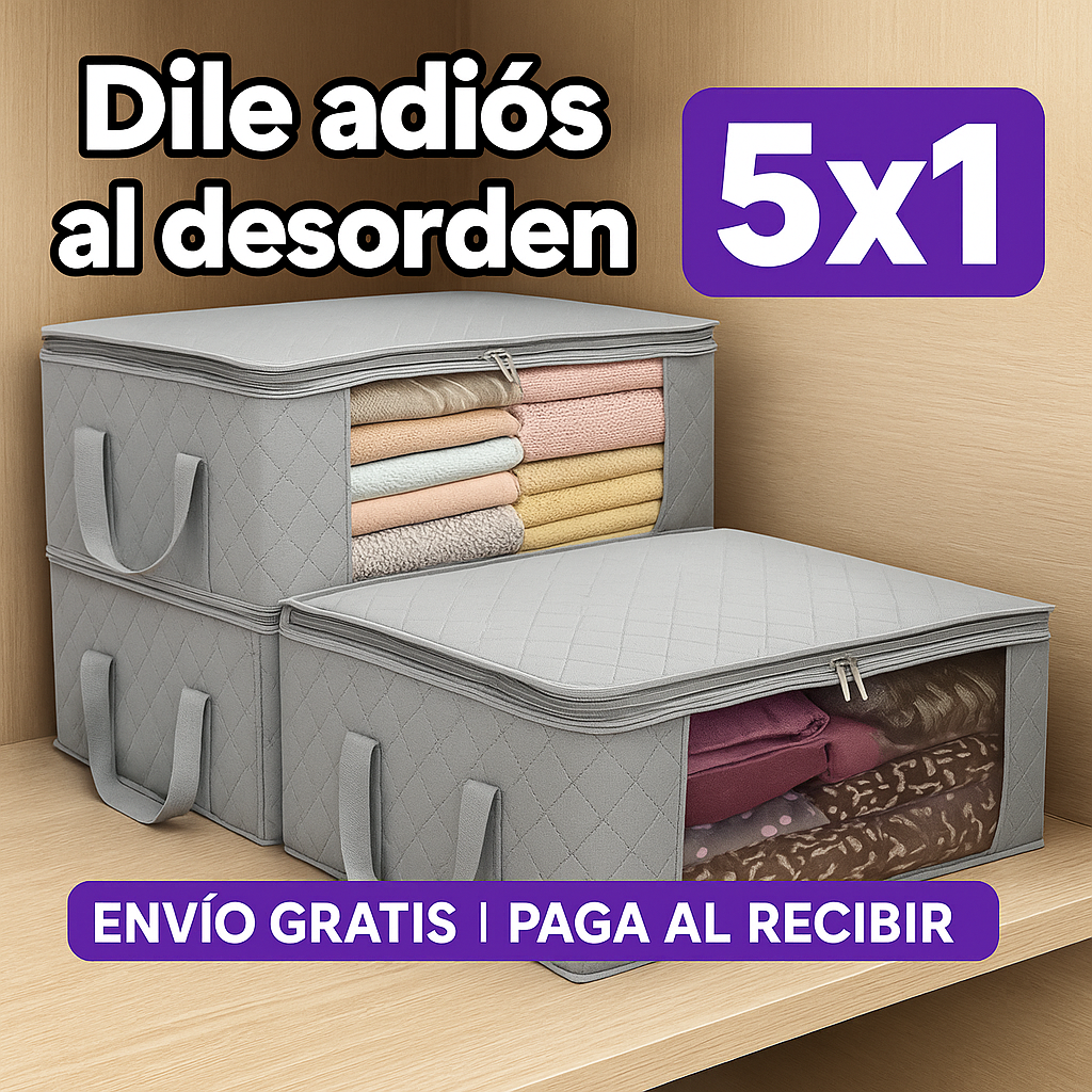 Organizador de ropa 5x1 | Ahorra espacio + Envío Gratis 📦✅