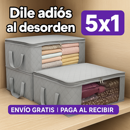 Organizador de ropa 5x1 | Ahorra espacio + Envío Gratis 📦✅
