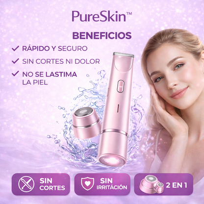 PureSkin™ Depiladora 2 en 1 – Adiós pelitos en zonas delicadas