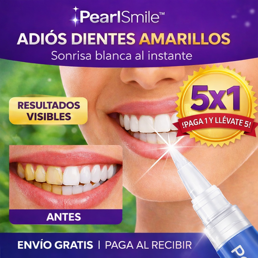 PearlSmile™  5x1 – Adiós dientes amarillos al instante