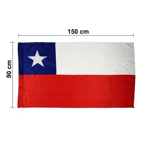 Bandera Chilena 90x150 Cm Fechas Patrias ✅
