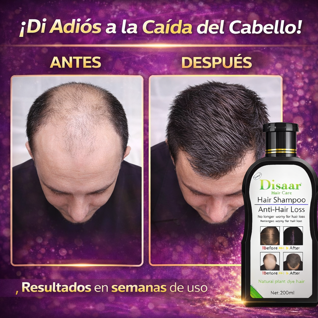 DISAAR® Shampoo Anticaida 2x1 – Deten la caida desde la raiz