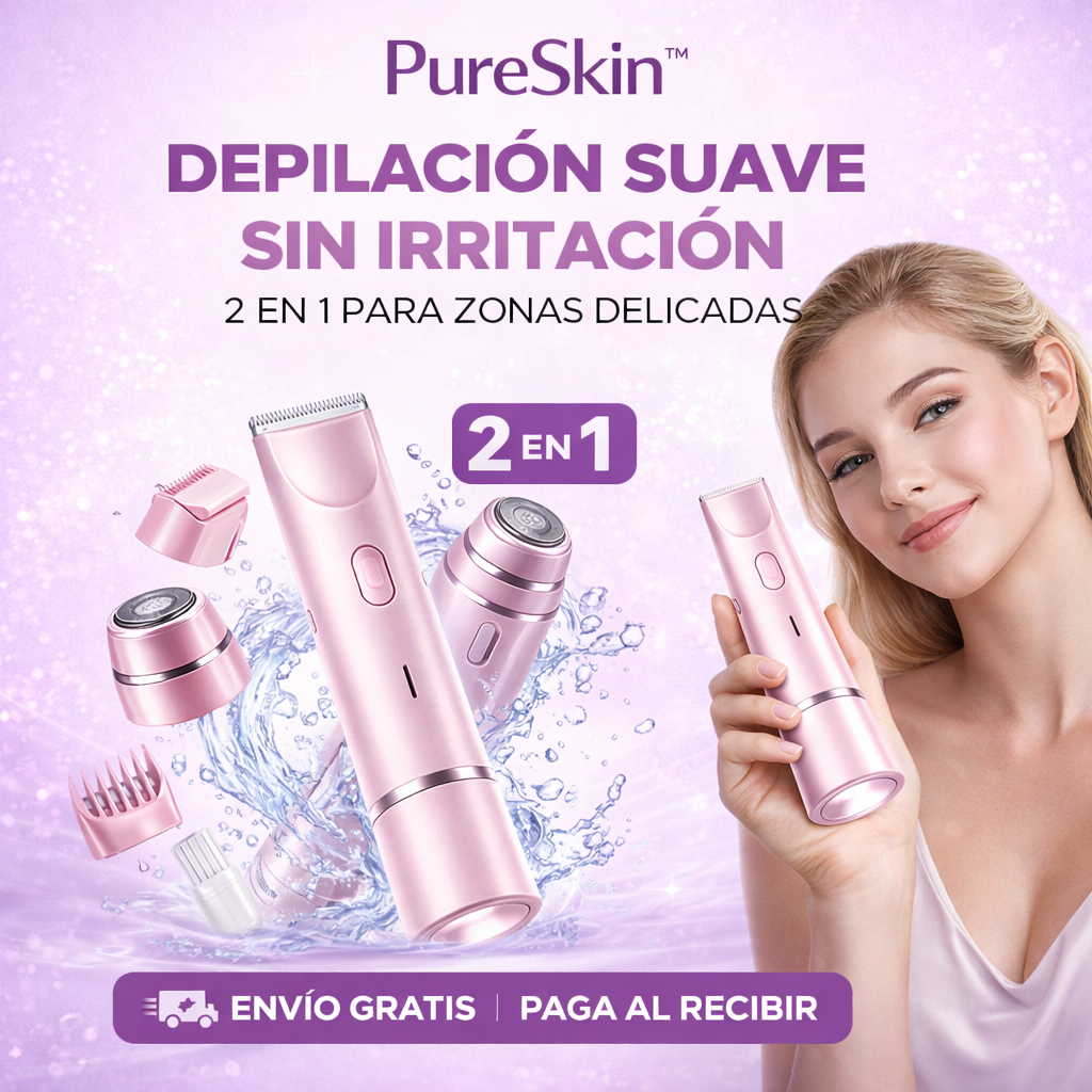 PureSkin™ Depiladora 2 en 1 – Adiós pelitos en zonas delicadas