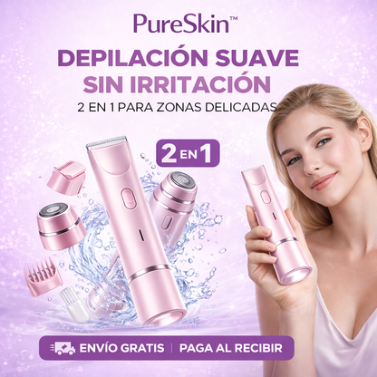 PureSkin™ Depiladora 2 en 1 – Adiós pelitos en zonas delicadas