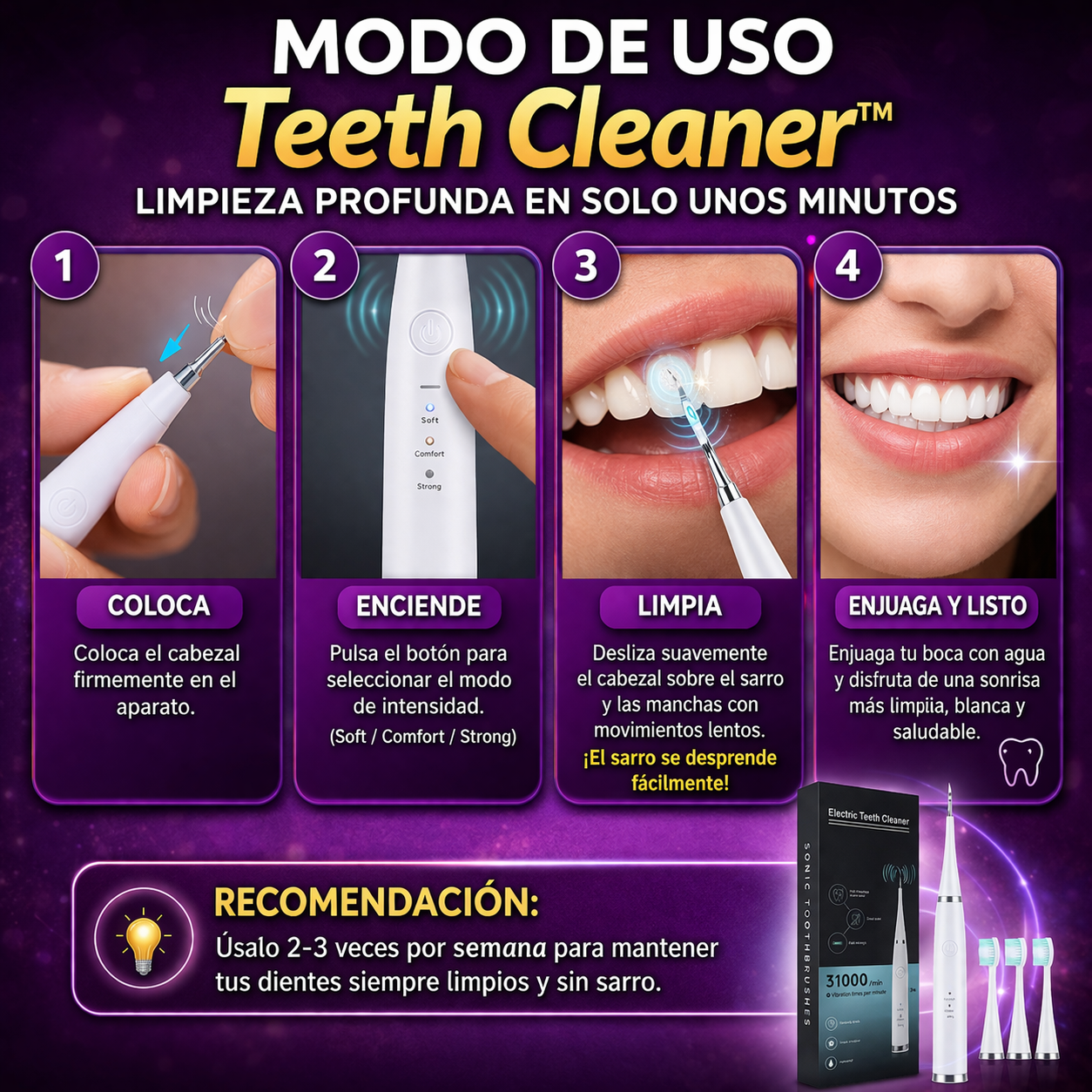 Teeth Cleaner® Quita Sarro Bucal + Envio gratis 🚚✅