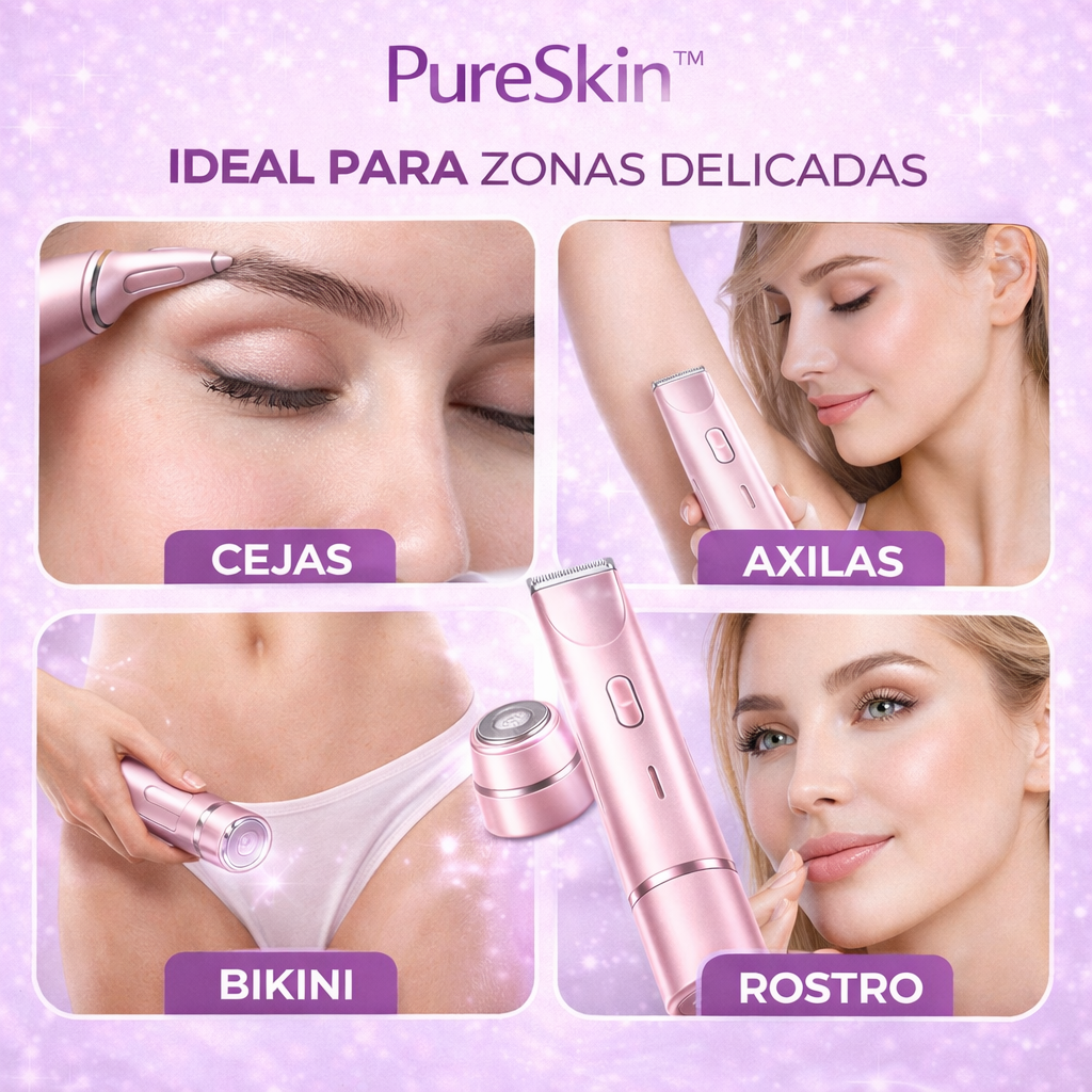PureSkin™ Depiladora 2 en 1 – Adiós pelitos en zonas delicadas