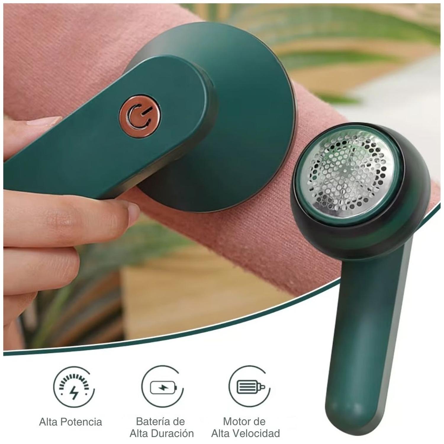Quita Pelusas Recargable Verde ✅